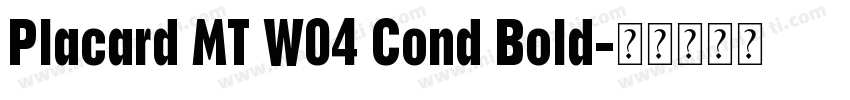 Placard MT W04 Cond Bold字体转换